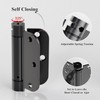 Sophia 4 Pack Self-Closing Door Hinge 3.5 Inch Rounded 5/8