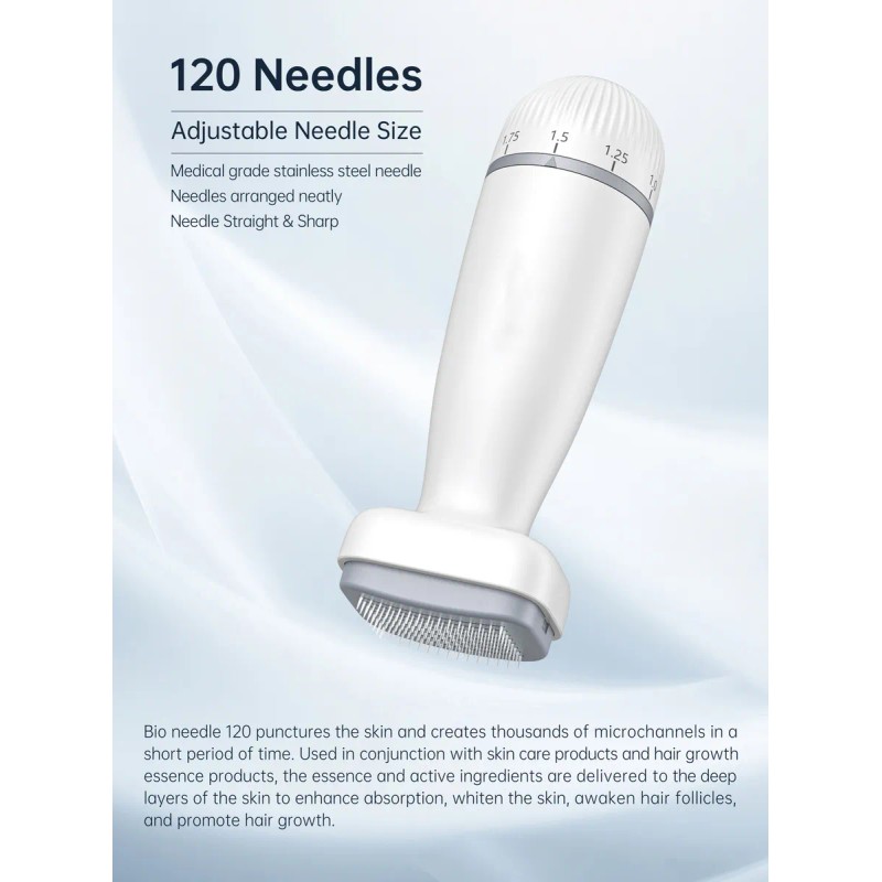 Shzhdikun Tamaño De Microagujas Ajustable 0-2 Mm Para Cabello Y