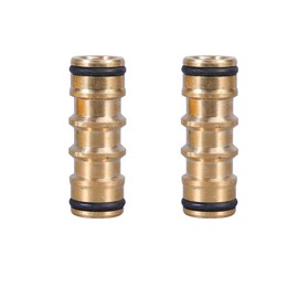 YUEHNEOM Brass Double Male Hose Connector Garden Hose Tap Double Male Hose End Connector Hose Pipe Connector for Join Garden Hose Pipe Pipe