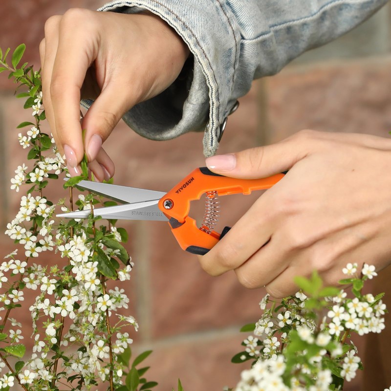 VIVOSUN 6.5 Inch Gardening Scissors Hand Pruner Pruning Shear with