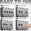 Wocloer 12 Pcs Stainless Steel Electrical Box Knockout Plugs -