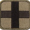 EmbTao Embroidered Medic Cross Tactical Fastener Hook & Loop Patch