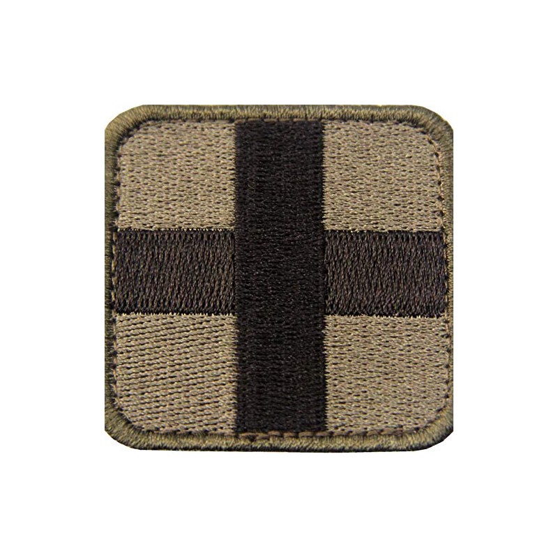 EmbTao Embroidered Medic Cross Tactical Fastener Hook & Loop Patch