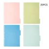 TOYANDONA File Index Divider Card Sheet a4 30 Holes Plastic