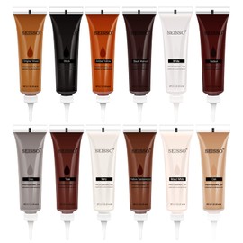 SEISSO Wood Scratch Repair, Flooring Repair Cream, Scratch Removal, Floor Repair, Door Repair, Scratch Removal, Wood Furniture Repair, 12 Colors, Set of 12 (12 Color SetA)