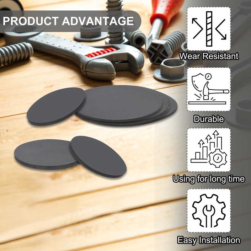 PATIKIL Rubber Solid Discs Washers, 10 Pcs 50mm OD x