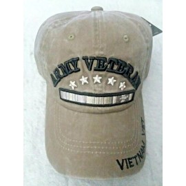 US Army Vietnam Veteran Cap New Low Profile Distressed Vintage Desert Cotton Hat