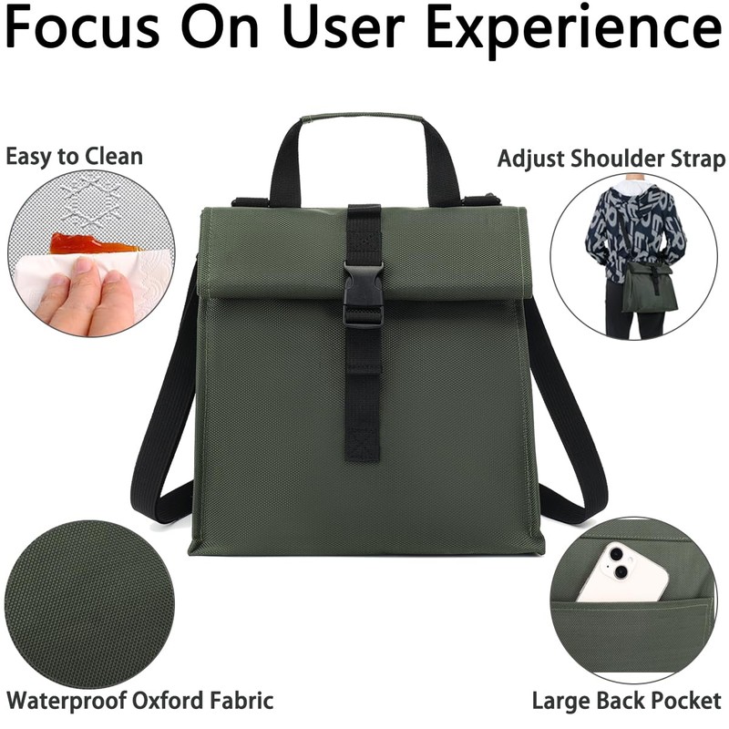 Insulated Lunch Bag for Men/Women/Kids, Roll top Reusable Lunch Box