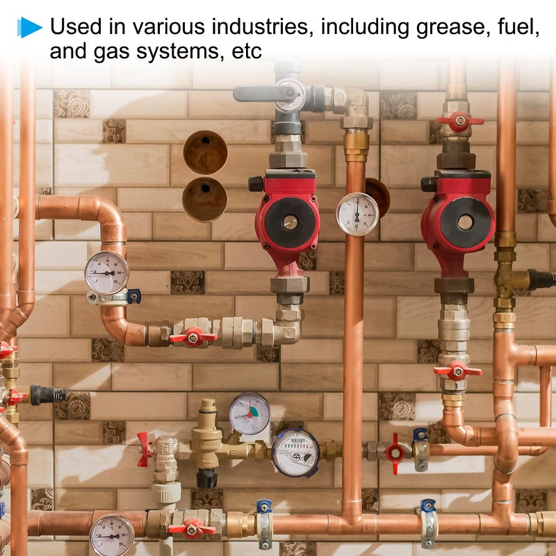 PATIKIL Solid Brass Hex Nipple Pipe Fitting Thread Adapter, 5