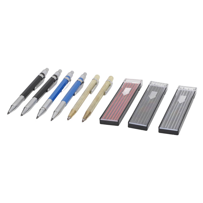 Carpenter Pencil Set 2 Scribers 36 Refills 4 All Metal