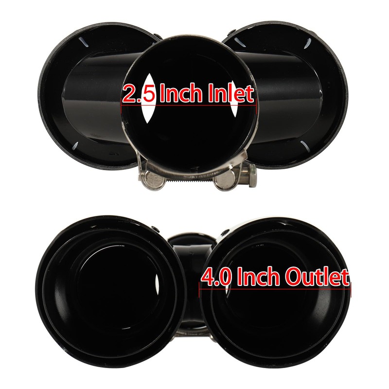 Carbon Fiber Dual Exhaust Tip 2.5 Inch Inlet 4 Inch