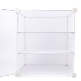 16 Pack Shoe Storage Boxes for 96 Pairs Shoes, Stackable Clear Plastic Shoe Organizer Space Saving Shoe Display Containers with Clear Lids for Women/Men, White