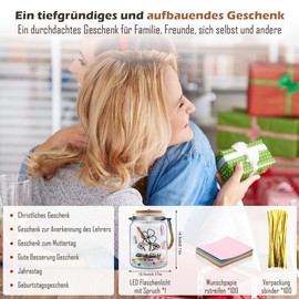 Szhhrxi LED Bottle Light with Saying Lucky Light, Romantic Gift for Women, Birthday, Wedding, Christmas, Illuminated Decorative Bottle as Lucky Light for Girlfriend, Wife, Mum (HY)