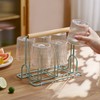 Glass Drying Rack Prevent Slip Hanging Storage Cup Draining Stand