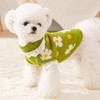 YOASONEK Flower Pattern Dog Knitted Sweaters, Turtleneck Cat Clothes Pullover