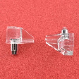 Acoeitl Clear Shelf Support Pegs Holder Pins 3/16 inch (5mm) Diameter Bracket Clips Steel Pin Tight Grip Not Fall Out Install Adjust Closets Invisible Not Affect Beauty for Cabinet Bookshelves 50Pcs