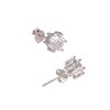 925 Sterling Silver Round Carat Diamond Cubic Zirconia Studs Earrings,