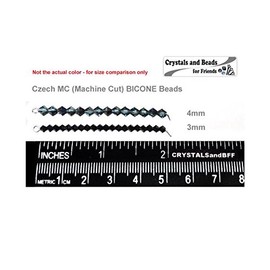 3mm Thistle 2-Tone Purple and Green, Czech MC Bicone Beads (Rondell, Diamond Shape Crystals), 36 Pieces