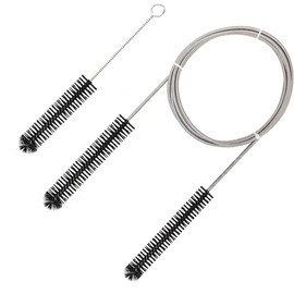 AIMALL Double-Headed CPAP Tube Cleaning Brush Set, 7ft Flexible Spring Pipe Brush with Soft Nylon Bristles, 2-Piece Set for Thorough Hose Cleaning, Durable Stainless Steel