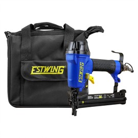 Estwing EFS18 Pneumatic 18-Gauge 7/8" Fencing Stapler with Adjustable Metal Belt Hook, 1/4" NPT Industrial Swivel Fitting, and Bag