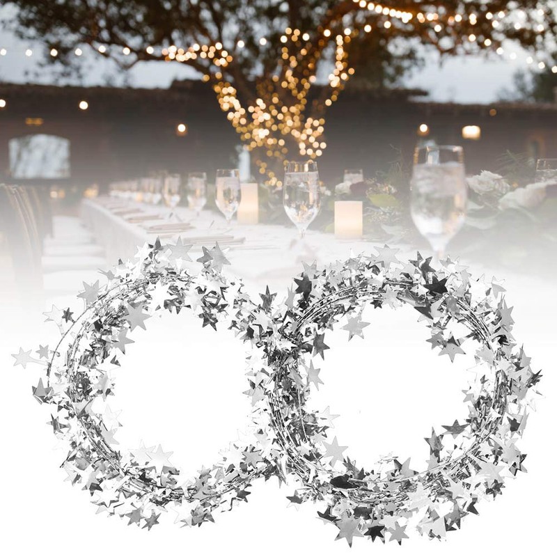 Garlands, 7.5 m, 6 Colours, Small Star Garland, Iron Wire,