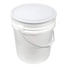 5 Gallon White Bucket with White Easy Snap Lid