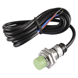 Heschen M18 Inductive Proximity Sensor Switch PR18-8DC Cylindrical Type Detector 8mm DC12-24V 2-Wire NC(Normally Closed) CE