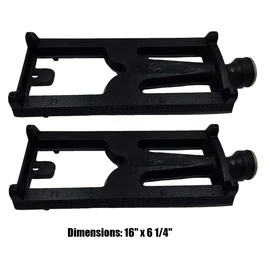 Wondjiont 2pack Cast Iron Grill Burners, Replacement for Select DCS 27, 27 Series and Lynx Gas Grill Models (16" x 6 1/4)