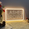 Lashes Brows Neon Sign For Wall Decor 3D Art Carving
