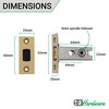 EAI Tubular Deadbolt for Bathroom | 64mm Case 44mm Backset