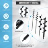 Lasnten Auger Drill Bit for Planting 4 Pack, Garden Ground