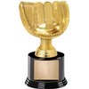 6.5" Baseball Glove Award On Round Trophy Base