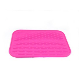 Small Pet Placemat for Single Bowl 8.5 in x 6 in (Bowl Not Included) (Pink)