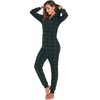COLORFULLEAF Couples Christmas Pajamas for Family Hoodie Plaid Fleece Onesie