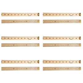 Charles Leonard Meter Stick Ruler with Metal End, Pack of 6