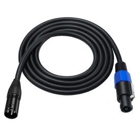 MTUERANC Speakon to XLR Speaker Cable, XLR 3 Pin Male to Speakon Male Speaker Audio Adapter for DJ/PA Speaker Cord with Twist Lock (Speakon to XLR Male 1.8M/6Feet)