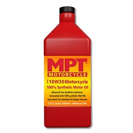 MPT Industries MPT442-10W/30 Hi-Performance Fully Synthetic Motorcycle Motor Oil - 1 Quart Bottle