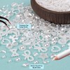 600Pcs 3D Multi Shapes Nail Charms and Flatback Pearls, White