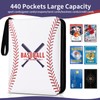 GEAGMAGC Baseball Card Binder with Sleeves 440 Pockets, Gifts for