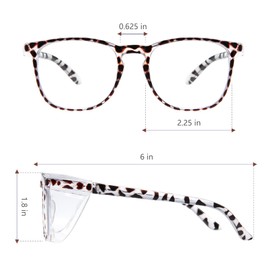 JOOHOO Anti Fog Safety Glasses for Women PPE Nursing Goggles Eye Protection for Nurses,Medical Protective Eyewear Lab Glasses Surgical Goggles Glasses Blue light Filter, Color: Tortoise, Clear, 2 Pack