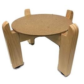 AquaNation Counter Wood Stand 7.5", Drinking Water Crock Stand Natural Color, Perfect for Pots, Plants, 3 or 5 Gallon Water Jug Bottle Crock Dispenser