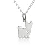FashionJunkie4Life Yorkshire Terrier Sterling Silver Heart Cut Out Necklace 18",