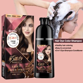 一支彩 染发膏 泡泡染 染发剂 Hair Dye Coloring Shampoo Natural colour Shampoo hair Dye Color Shampoo 3-In-1 Wash/Nourish/Dye Grey Hair White Hair Turn To Black/Other Colour