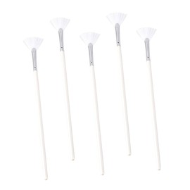 FOMIYES 5pcs Fan-shaped Nylon Face Mask Brush Skincare Mask Applicator Comfortable