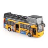 F Fityle Double Decker Bus Toy Pull Back Collectibles Model