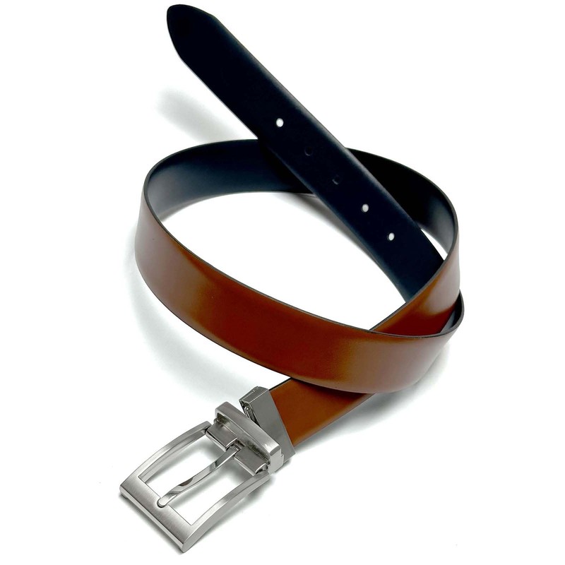 LLOYD Men's Leather Reversible Belt 35mm, Cognac-black