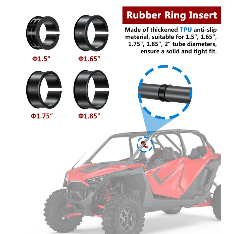 VAZESWIN 2 PCS UTV Whip Light Mounts, Sturdy Aluminium Alloy