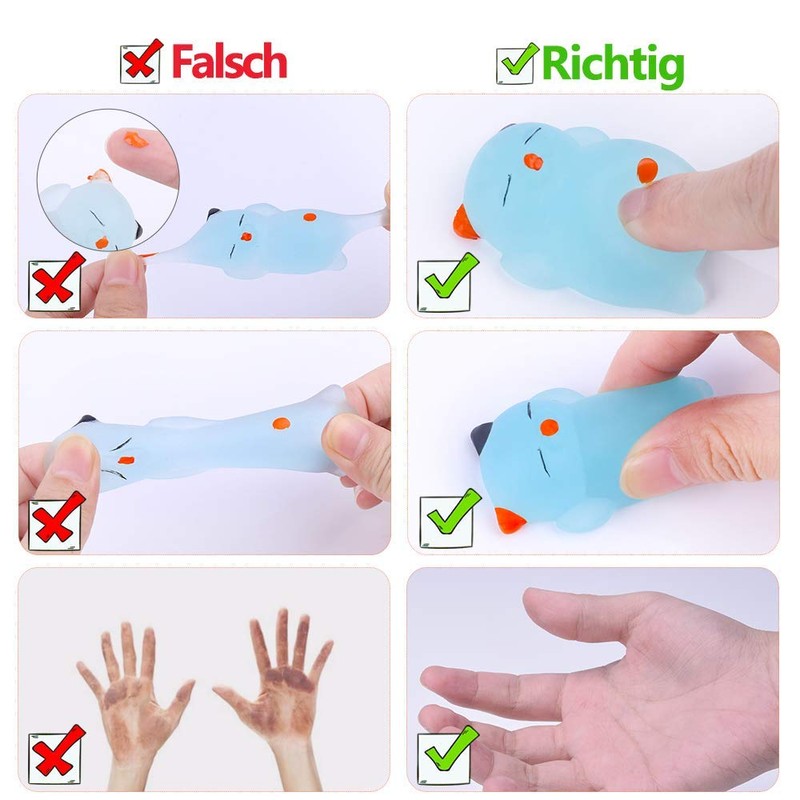 LHKJ 20 Pcs Cute Animal Glowing Mini Squeeze Mesh Ball