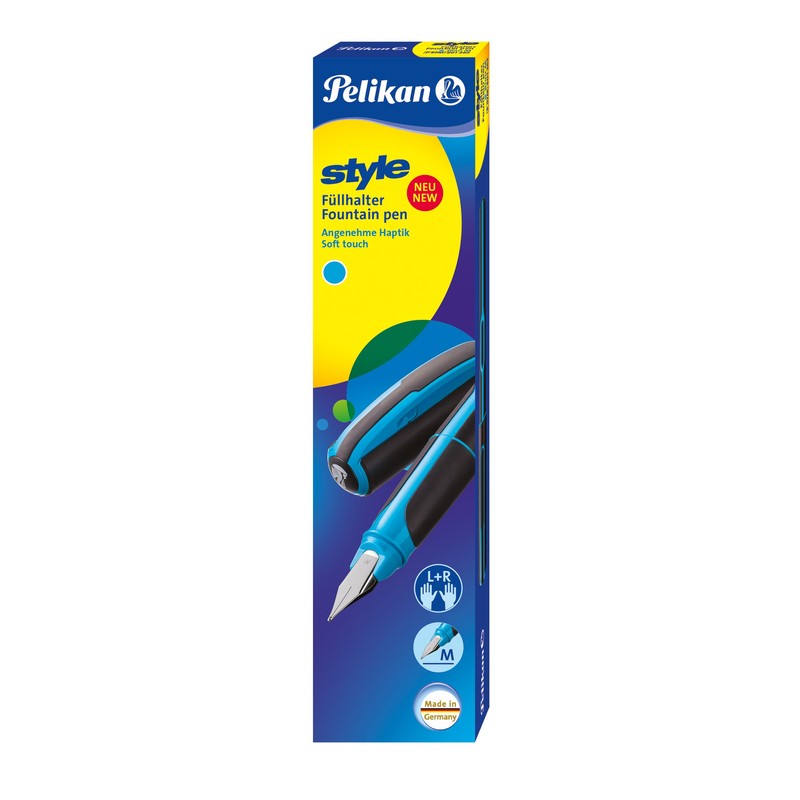Pelikan 801263 Fountain Pen Style Neon M Nib Blue