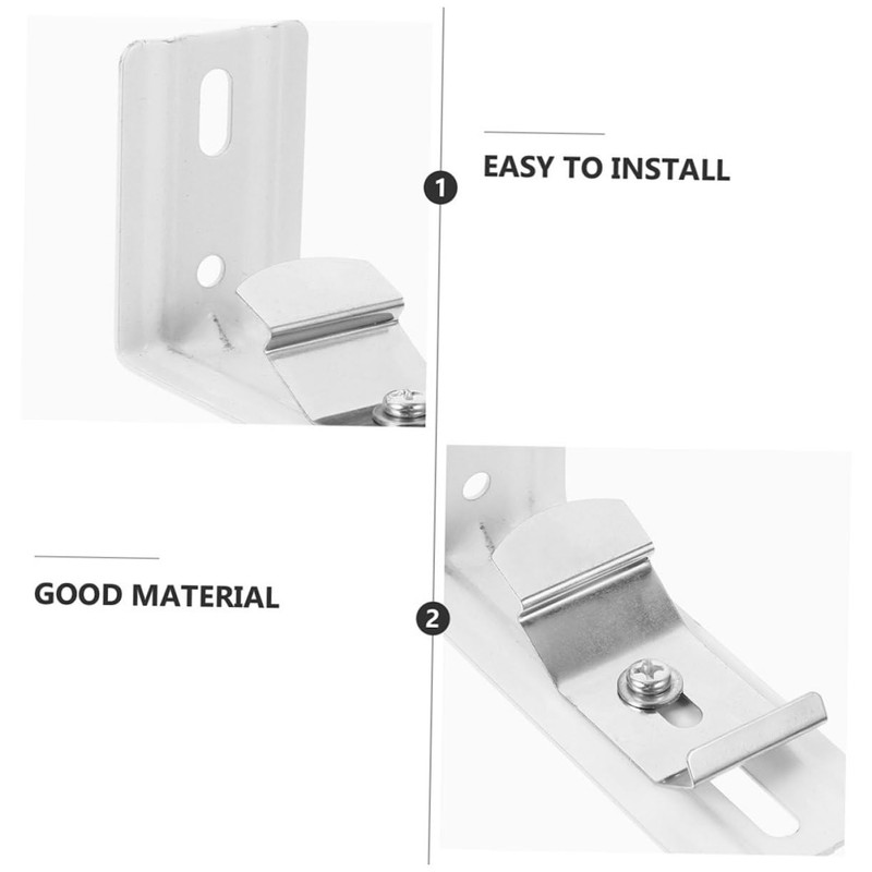 ABOOFAN 2pcs Vertical Blinds Mounting Brackets Shaped Curtain Fixing Clips